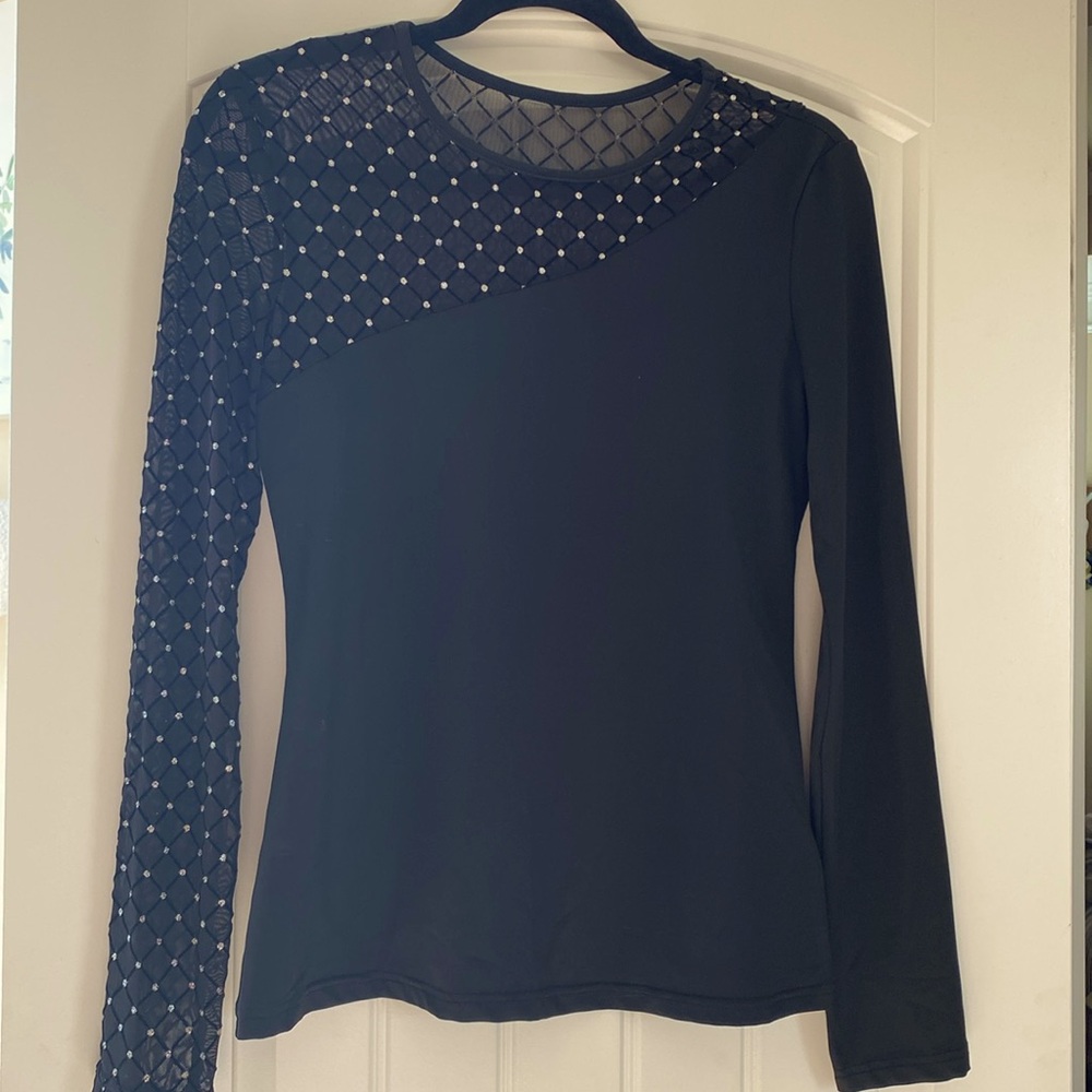 Sheer long sleeve top